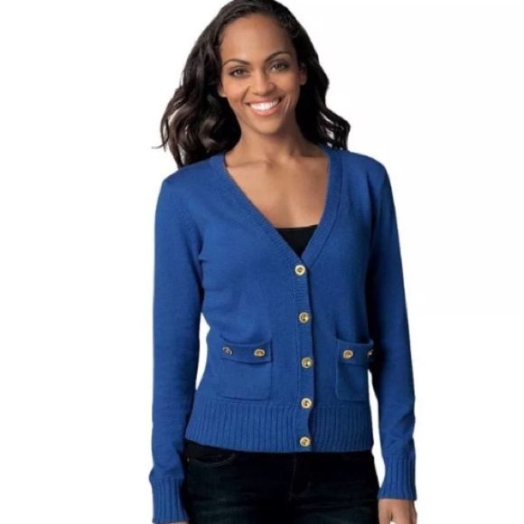 CAbi Sweaters - - CAbi Blue Cadet Cardigan  Style 668-Large